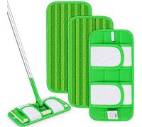 Almohadillas reutilizables para fregonas compatibles con trapeadores Swiffer Sweeper - Almohadillas húmedas de microfibra lavables de 12 pulgadas, recambios de paños de barrido en seco, cabezal de