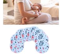 Almohadillas reutilizables para lactancia de bambú, almohadillas para pezones de leche lavables de 3 capas con bolsa húmeda y para lavandería, almohadillas florales para pezones, (G64)
