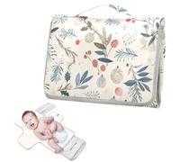 Almohadillas reutilizables para orina de bebé con bolsillo de pañuelos para cambiador, kit de estación de viaje para bebés, elementos de Feliz Navidad