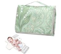 Almohadillas reutilizables para orina de bebé con bolsillo para pañuelos, diseño de lirio de Finlandia del valle William Morris, cambiador de pañales, cambiador de viaje, kit de viaje para bebés
