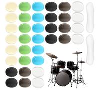 Almohadillas reutilizables para silenciar tambor, de alta elasticidad, amortiguadores de ruido, textura de silicona, adecuadas para bateristas que practican eventos, calcomanías de silicona