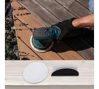 Almohadillas semicirculares - Operación Abs DIY para papel de lija, mango de lijado de esquina con 10 reemplazables de madera, metal, yeso, plástico, Gadget profesional orientado al usuario (2)