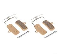 Almohadillas sinterizadas totalmente metálicas 27. para par de 3 g para MTB | Metal sinterizado, se adapta a Zee M640 para Saint M810 M820, alta resistencia al calor, acabado dorado