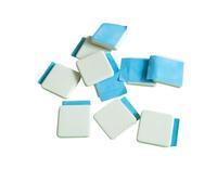 Almohadillas térmicas de cerámica de carburo de silicio con respaldo adhesivo, láminas aislantes de alta conductividad térmica, 50 Uds.(10x10x5mm)