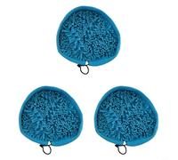 Almohadillas triangulares lavables de microfibra coral para limpiador a vapor, ajuste con cordón, adecuadas para limpieza de piedra natural, azulejos y suelos duros texturizados, paquete de 3