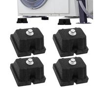 Almohadillas vibratorias - Cuatro piezas de montaje de goma, plataforma de aislamiento antideslizante, pie flexible de reducción de ruido, soporte de equipo exterior reforzado para unidades de clima