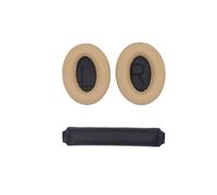 Almohadillas y diadema de repuesto para auriculares Bose QC15, QC25 y QC35 Beige+Black
