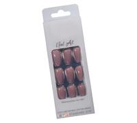 Almond False Nails - Fake Nails | Bridal Nail, Burgundy Stick On Näils Press On Näils , Glossy Colour French Nail Tips With Naiļ Glue For Women Girls Naiļ Art Accessories
