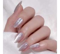 Almond Press On Nails 30 Piezas Cats Cats Eye Glossy Acabado Artificial Acrylic Para Professional Manicure Manicure Decoración De Arte De Uñas