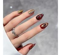 Almond Press On Nails Stick Falso Brillante En 15 Speses Consejos Franceses De 30 Piezas Para DIYS Decoración De Arte Glues Acrílicos En La Uña Para Mujeres Clear