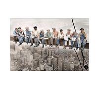 Almuerzo de color en la cima de un rascacielos Impresión de póster Arte de la pared Lienzo Figura Pintura Decoración Imágenes para la sala de estar Decoración para el hogar 60x75cm / 24x30in Sin marco