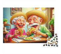 Almuerzo Estilo Mexicano Puzzle para Adultos Puzzle de 1000 Piezas Pareja Mayor Puzzle para Toda la Familia Decoración Regalo 38x26cm/1000pcs