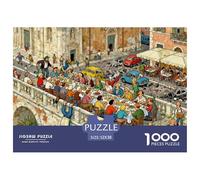 Almuerzo Familiar en Roma el Domingo Puzzle De Madera Impermeable DIY Puzzles De 1000 Piezas para Adultos Imposible Rompecabezas Juegos Educativos