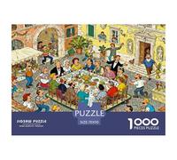 Almuerzo Familiar en Roma el Domingo Puzzle De Madera Impermeable DIY Puzzles De 1000 Piezas para Adultos Colorido Rompecabezas para Decoración del Hogar