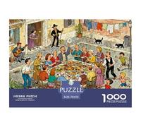 Almuerzo Familiar en Roma el Domingo Puzzle De Madera Impermeable Puzzles De 1000 Piezas para Adultos Colorido Rompecabezas Juegos Desafiantes