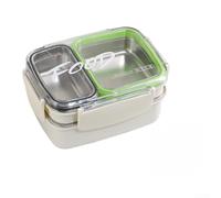 Almuerzo para acero 304 1350ml Compartimentos Separados Almuerzo(Black+Green)