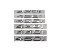 ALMVIS Cromo Plateado ABS Letras numéricas Insignia del Maletero del Coche Emblema Pegatina for BMW 4 Series 420i 428i 435i 430i 440i 450i 460i(430i)