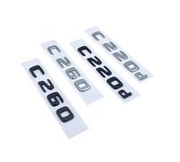 ALMVIS Emblema ABS 3D con letras negras brillantes C180 C200 C220d C250d C260 C300d 4Matic apto for Mercedes Benz W205 Coupe Adhesivo con logotipo for maletero de coche pegatinas del logotipo del coch