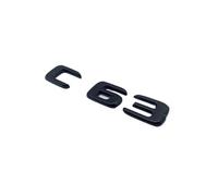 ALMVIS Emblema con letras y números en negro brillante C63 C63s V8 Biturbo apto for Mercedes Benz AMG, maletero trasero de coche C205 S205 W205, adhesivo con logotipo pegatinas del logotipo del coche(