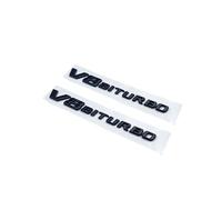 ALMVIS Emblema con letras y números en negro brillante C63 C63s V8 Biturbo apto for Mercedes Benz AMG, maletero trasero de coche C205 S205 W205, adhesivo con logotipo pegatinas del logotipo del coche(