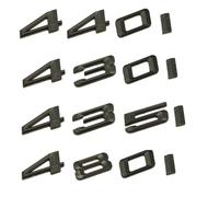 ALMVIS Mate Negro ABS Número Letras Palabra Coche Maletero Insignia Emblema Emblemas Aptos For BMW 4 Series 420i 428i 430i 440i 435i 450i 480i(430i)