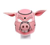 ALMYMM Máscara de Cerdo, Máscaras Disfraces Animales, Máscara Fetiche Disfraz Cerdo SM para Máscara Juego Mascotas Cosplay Tortura Restringir Esclavitud Esclavos