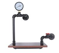 Alnemy Estantería de pared industrial, tubo, soporte para estanterías, estantería flotante de madera de hierro para el hogar, baño, cocina, organizador de herramientas, perchero de pared