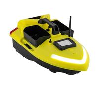 Alnemy GPS 500 m barco de cebo, bote de suministro de cebo, barco de pesca de carpa, buscador de peces, batería de repuesto de 12000 mAh, control de crucero automático, 49 x 26,4 x 28,1 cm (amarillo)