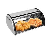 Alnemy Panera Metálica 410 Acero Inoxidable con Tapa Delantera Resistente a los Mosquitos Cocina Frescura Duradera (K-001)