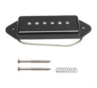 Alnico 2 P90 - Pastilla para guitarra eléctrica, juego de 2 piezas de poste ajustables, tono vintage cálido, salida equilibrada, para puente de cuello de guitarra eléctrica (puente negro)