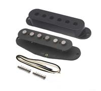 Alnico 2 ST Pickup DIY Kit para guitarra con cable de tela encerada y ajustable (puente)