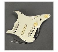 Alnico 5 Hot Rails-Single Coil Pickup Precableado Guitar Pickguard SSS Set 1T1V Control Guitarra Precableado Golpeador (Color : 02)