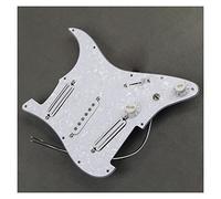 Alnico 5 Hot Rails-Single Coil Pickup Precableado Guitar Pickguard SSS Set 1T1V Control Piezas de Repuesto de Guitarra (Color : 04)