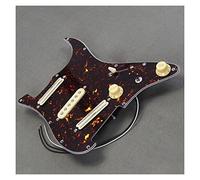 Alnico 5 Hot Rails-Single Coil Pickup Precableado Guitar Pickguard SSS Set 1T1V Control Piezas de Repuesto de Guitarra (Color : 01)
