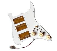 Alnico 5 pastilla dorada de doble bobina HHH juego de golpeador de guitarra precableado interruptor multiusos de separación de bobina para guitarra eléctrica ST Kit Pastillas Pickguard