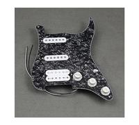 Alnico 5 Pickup Loaded Prewired Guitar Pickguard SSH HSS Piezas De Guitarra Eléctrica (Color : Bk 4ply)