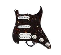 Alnico 5 Pickup Loaded Prewired Guitar Pickguard SSH HSS Piezas De Guitarra Eléctrica (Color : Brown 4ply)