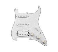 Alnico 5 Pickup Loaded Prewired Guitar Pickguard SSH HSS Piezas De Guitarra Eléctrica (Color : White 4ply)