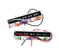 Alnico - Paquete de pastillas de bajo de 5 cuerdas, 5 imanes, cera, ruido en maceta, vibrante, cubierta multicolor, pastilla para bajo, diseño artístico, accesorios para guitarra