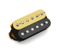 Alnico5 - 6 collares humbucker ajustables de alto rendimiento, 50 mm, puente 7,6 K, pastillas de 52 mm, 8,8/16,5 K para guitarra eléctrica (beige y negro, 1 unidad de 52 mm)