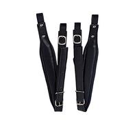 Alnicov 1 par de correas de hombro de acordeón de cuero sintético ajustable para acordeones de bajo 16-120 (negro)
