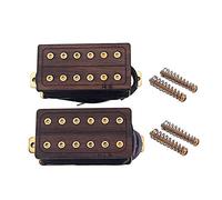 Alnicov 1 Unidades Pastilla de Guitarra de Palisandro y Puente 50/52mm 6 Cuerdas Guitarra Eléctrica Humbucker Pastillas con Tornillos Dorados