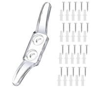 Alnicov 10 Clips de Cuerda Transparente, Gancho de Cuerda ciega, Carrete de Cuerda ciega, Gancho de Madera contrachapada, Carrete de Cuerda, Gancho de Cuerda de plástico para Cortina ciega