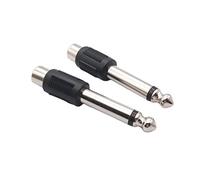 Alnicov 10 Uds 6,35mm a RCA Adaptador de Conector Hembra 1/4 Phono a Jack Adaptador de Audio para micrófono Amplificador de Altavoz Guita, etc.