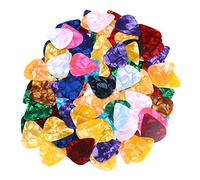 Alnicov 120 púas de celuloide para guitarra, púas de celuloide de 0,5 mm para bajo, guitarra acústica eléctrica, color aleatorio