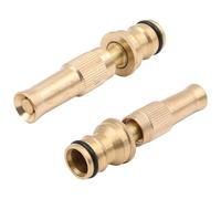 Alnicov 2 boquillas de Manguera de jardín sólidas y Resistentes, Boquilla de Manguera Ajustable de latón, Extremos de Manguera de rociador Ajustables de Alta presión para automóvil o jardín