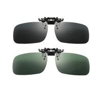 Alnicov 2 Gafas de Sol con Clip, Lentes polarizadas Que se Ajustan sobre Gafas graduadas, Gafas de Sol abatibles sin Montura para miopía, para Hombres y Mujeres