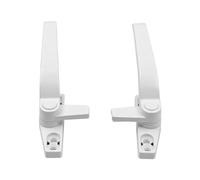 Alnicov 2 manijas de Ventana de PVC para Ventana Izquierda y Derecha, manijas de Ventana de aleación, cerraduras de Ventana con Tornillos de fijación, Color Blanco