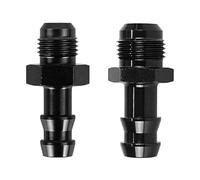 Alnicov 2 Piezas 6AN y 8AN Rosca Macho a 3/8 y 1/2 Manguera Adaptador Recto Aluminio Negro