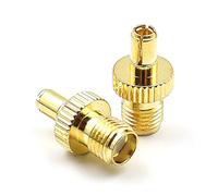 Alnicov 2 Piezas SMA Hembra a TS9 Macho Adaptador TS9 a SMA Adaptador de Antena Conector coaxial Chapado en Oro para Antena Externa Compatible con enrutador 4G Banda Ancha móvil,